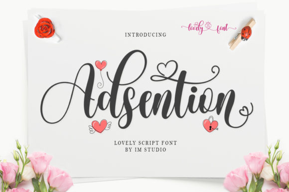 Adsention: A Romantic Handwritten Font for Branding
