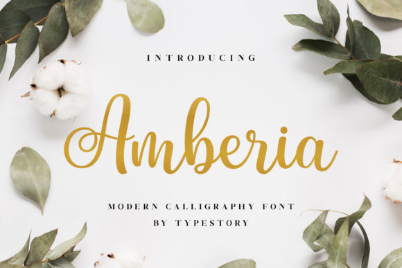 Amberia: A Sweet Script Font for Editorial Design