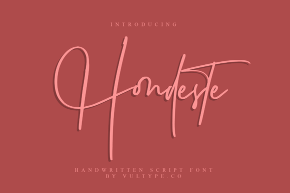 Hondeste: A Soft Script Font for Editorial Elegance