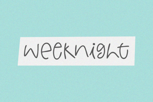 Weeknight: A Trendy Handwritten Font for Crafters